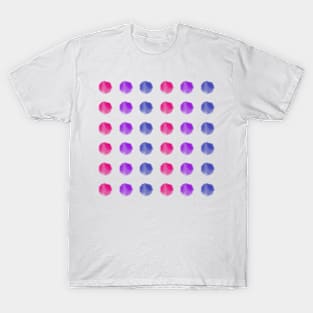 Watercolor Dots - bi pride T-Shirt